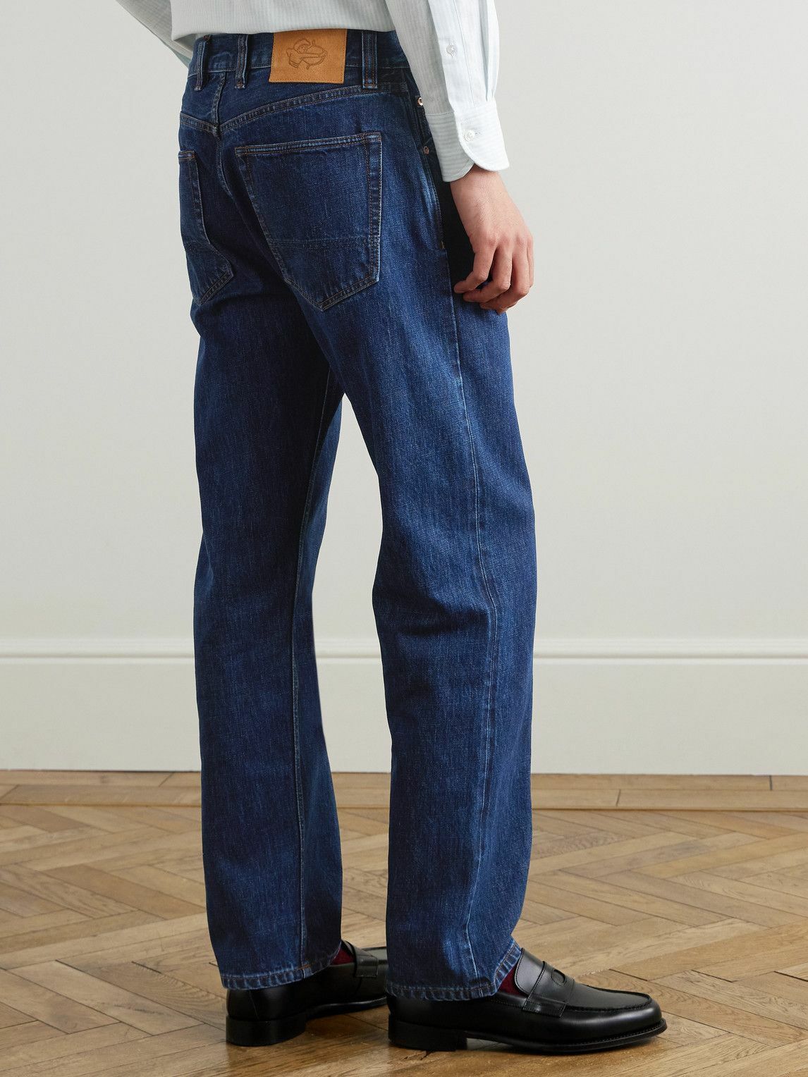 Drake's - HIM Straight-Leg Selvedge Jeans - Blue
