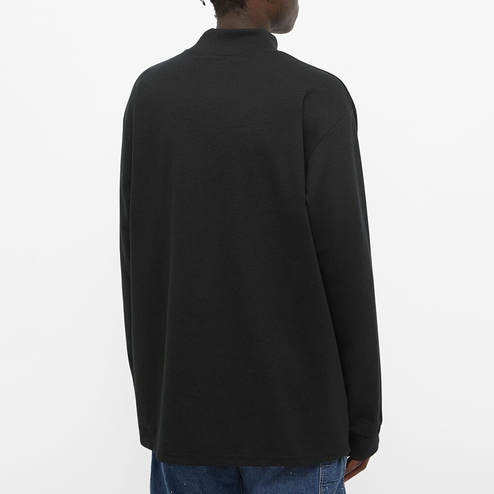 Needles Men's Long Sleeve Mock Neck T-Shirt in Black Needles