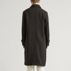 Les Deux Men's Herringbone Wool Coat in Molé Brown