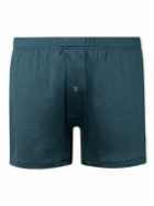 Zimmerli - Sea Island Cotton Boxer Shorts - Blue