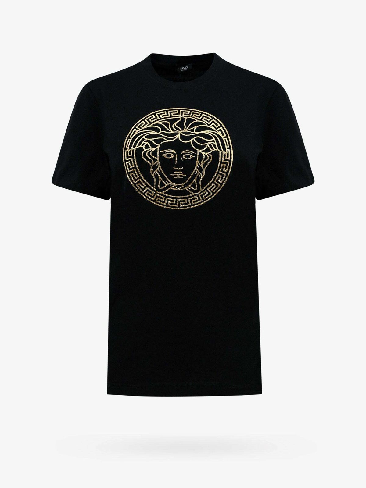 【関税＆送料込み】Versace Black Crewneck T-Shirt With Grec Versace Black CrewNeck Long Sleeve Pull-Over T-Shirt