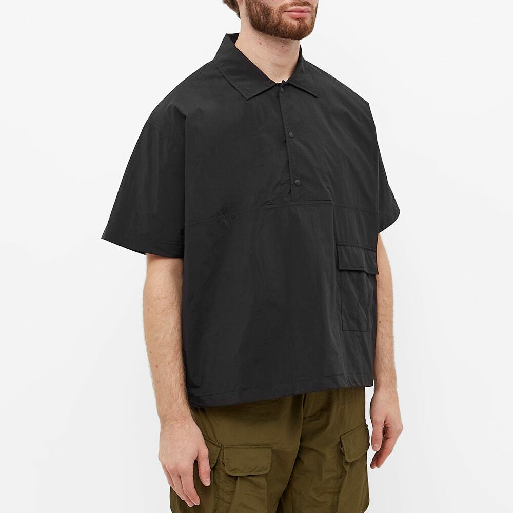 Uniform Bridge Men's Short Sleeve Popover Nylon Shirt in Black