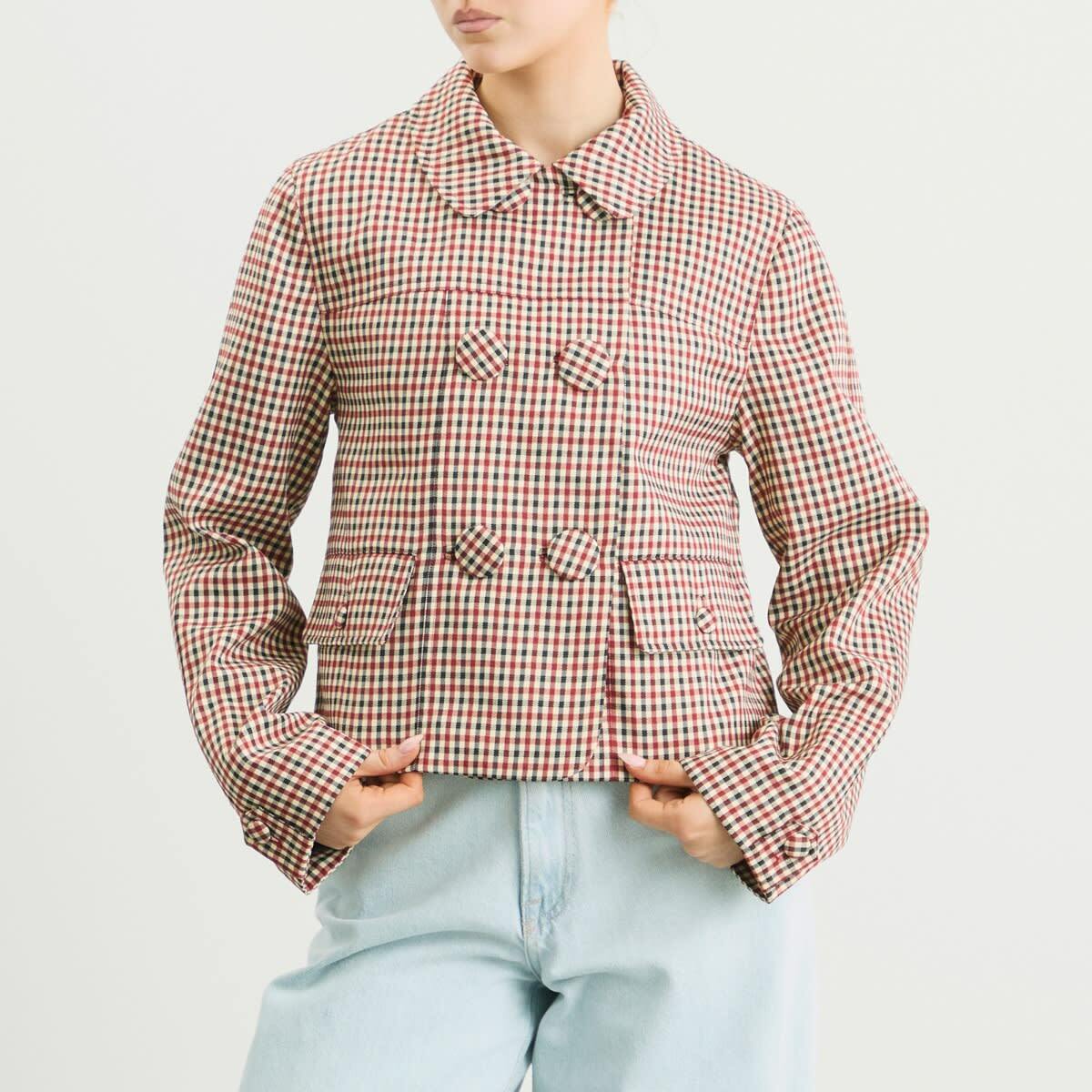 House Of Sunny Women's Marie Jacket in Wine Multi