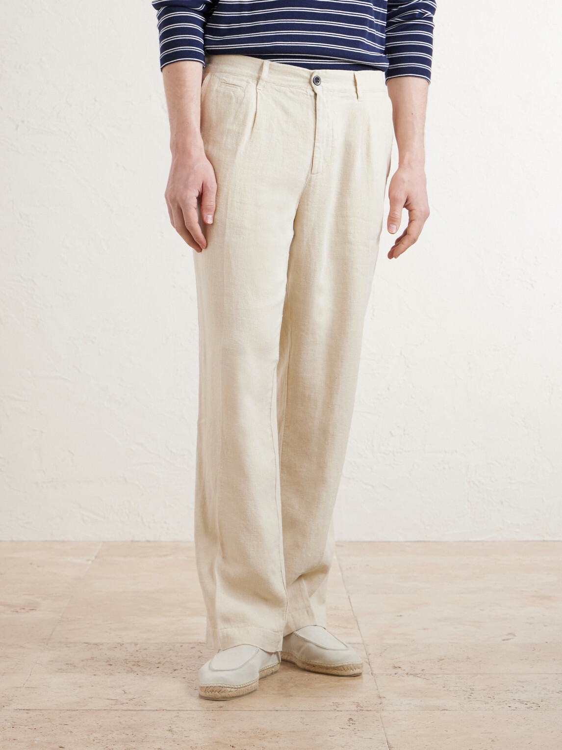 Portuguese Flannel - Straight-Leg Linen Trousers - Neutrals