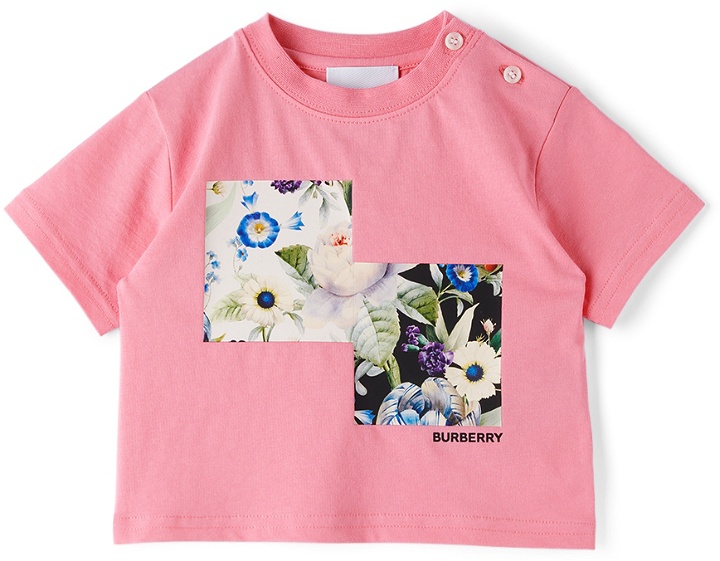 Photo: Burberry Baby Pink Montage Print T-Shirt