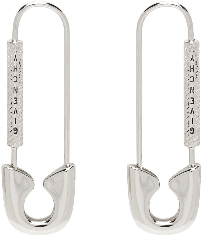 Photo: Givenchy Silver Safety Pin Earrings