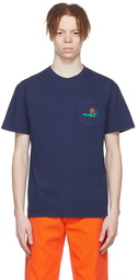 Noah Navy Cotton T-Shirt