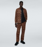 Sacai - Leopard Shrivel wool shirt