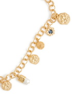 Joanna Laura Constantine Wave 18kt Gold-plated Charm Necklace - One Size