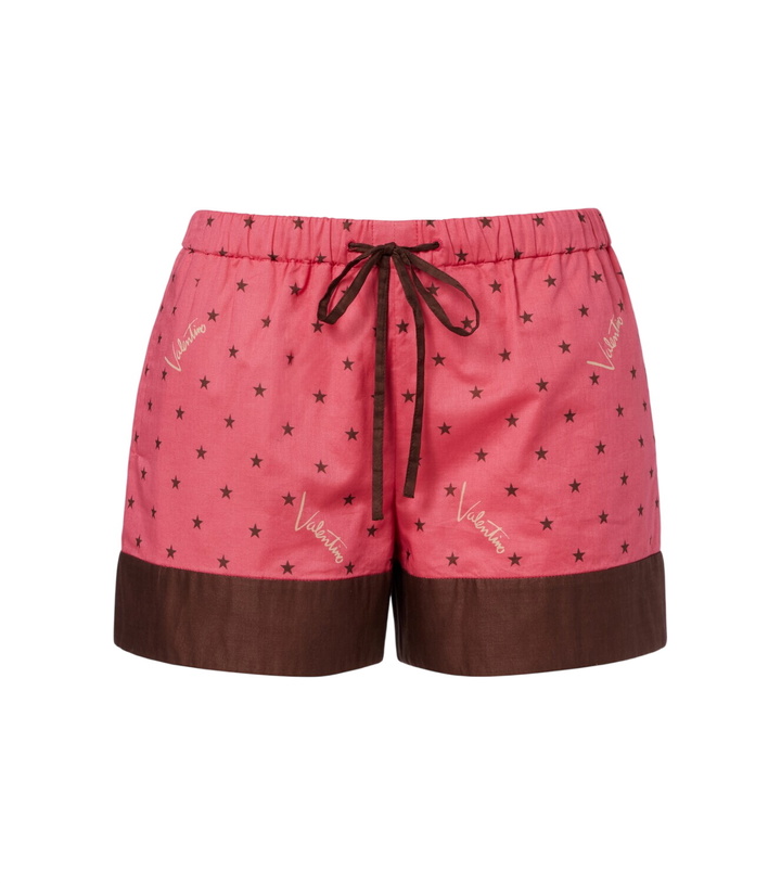 Photo: Valentino Printed cotton shorts