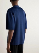 The Frankie Shop - Benson Camp-Collar Stretch-Knit Shirt - Blue