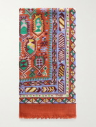 Drake's - Printed Wool and Silk-Blend Scarf