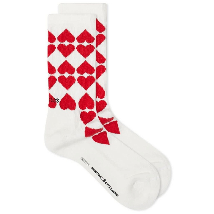 Photo: Socksss Hearts Socks in White