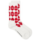 Socksss Hearts Socks in White