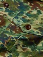Sid Mashburn - Camouflage-Print Waxed-Cotton Overshirt - Green
