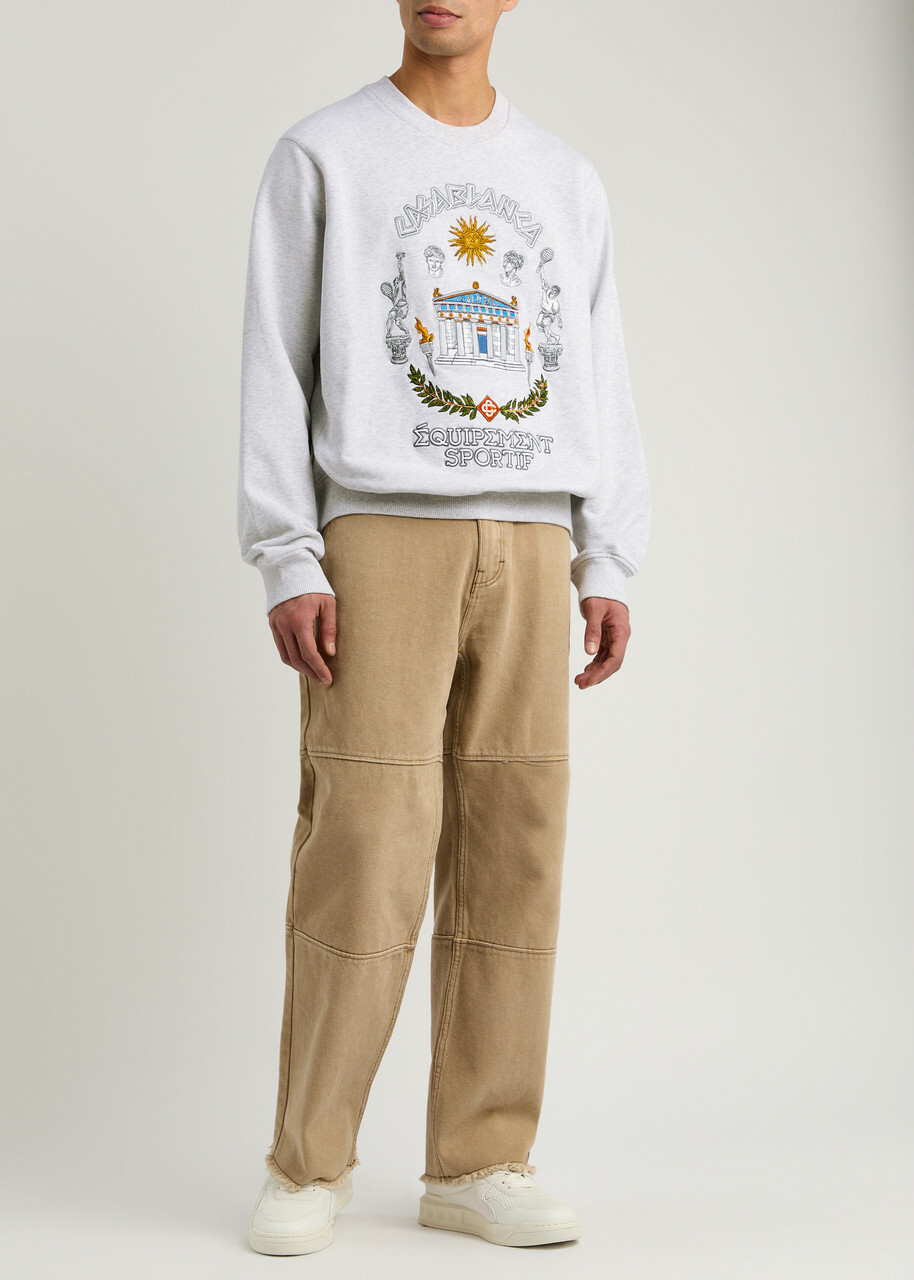 スウェット・トレーナー CASABLANCA 'Le Temple Du Sport' sweatshirt Gray Casablanca Le Temple Du Sport Sweatshirt Gray | Wanan Luxury