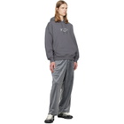 Y-3 Gray French Terry Liquid Logo Hoodie