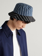 Paul Smith - Striped Cotton and Linen-Blend Bucket Hat - Blue