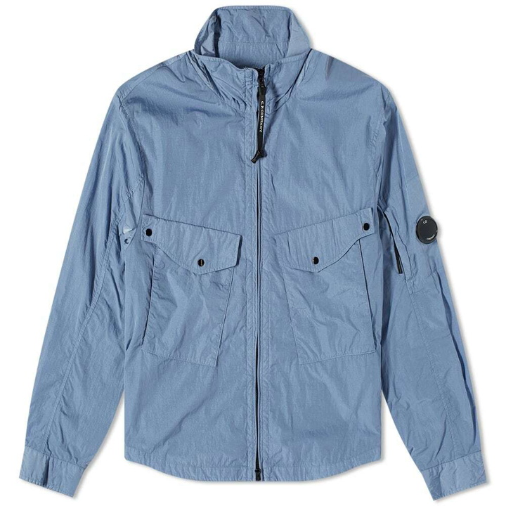 Photo: C.P. Company Men's Chrome R Zip Pocket Overshirt in Infinity