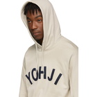 Y-3 Beige Letters Hoodie