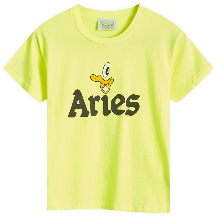 Photo: Aries Women's Baby Fit Fluoro T-Shirt in Safety Yellow 