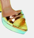 D'Accori Skye mirrored faux leather platform sandals