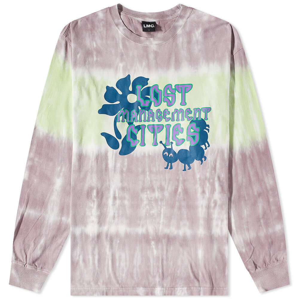 ★LMC★ LMC STRIPE TIE DYE LONG SLV TEE light brown 0LM22FLS LMC Men's Long Sleeve Stripe Tie Dye T-Shirt in Light Brown LMC
