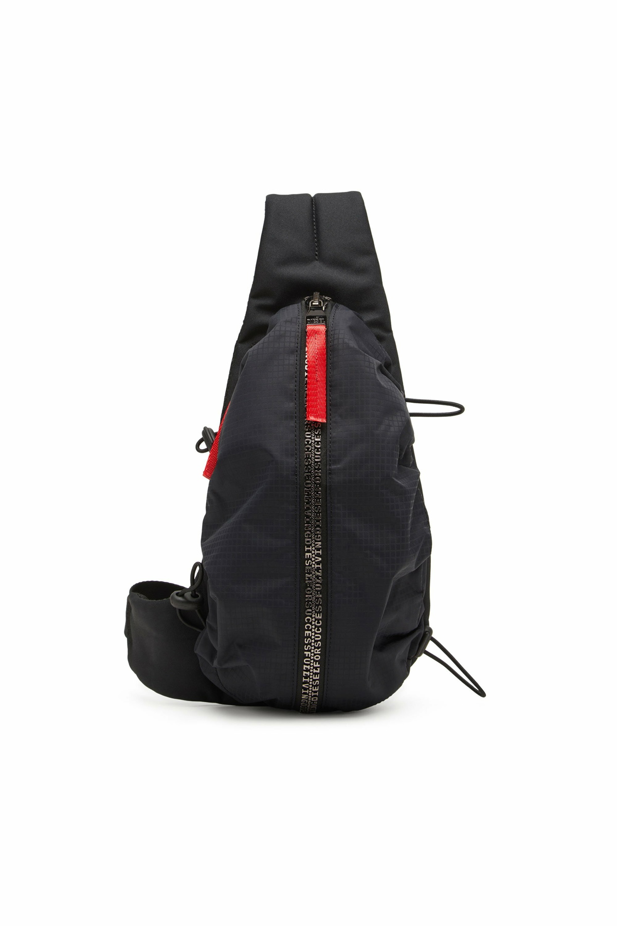 Diesel Zip-D-Sling bag in check-jacquard shell - Crossbody Bags