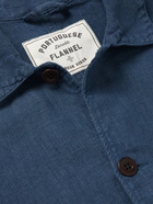 Portuguese Flannel - Labura Linen-Canvas Overshirt - Blue