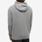 Moncler Men's Knit Logo Popover Hoody in Grey