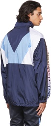 Versace Blue Nylon Logo Jacket