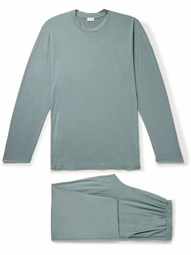 Photo: Zimmerli - Modal-Blend Jersey Pyjama Set - Blue