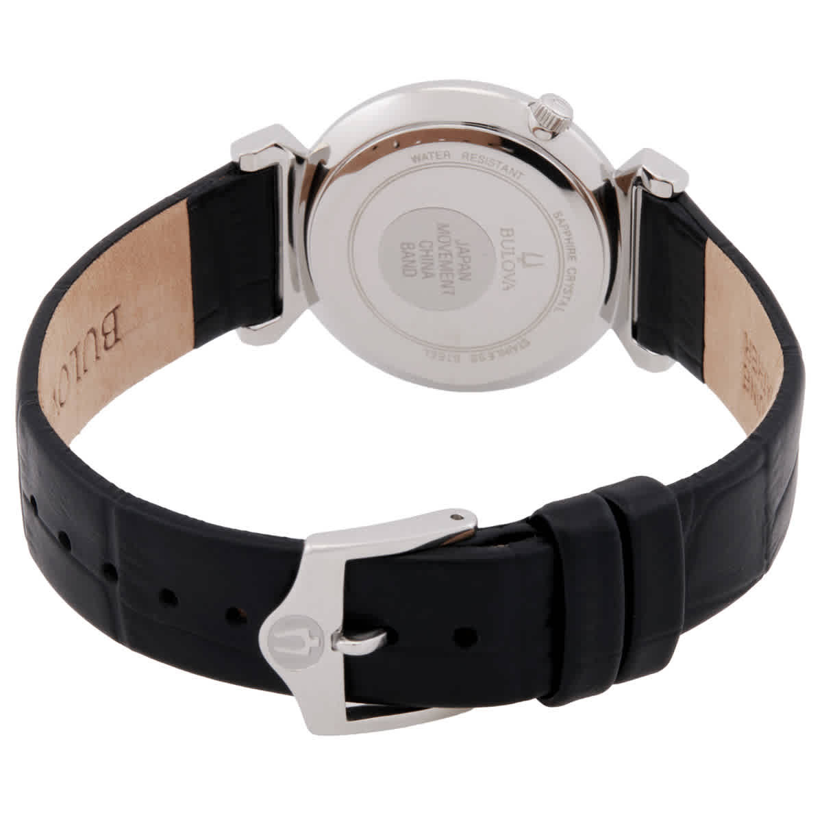 Bulova Quartz Crystal White Mother of Pearl Dial Ladies Watch 96P210