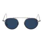 Mr. Leight Silver and Blue Rei S 49 Sunglasss