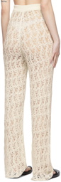 Le Kasha Off-White Organic Linen Trousers