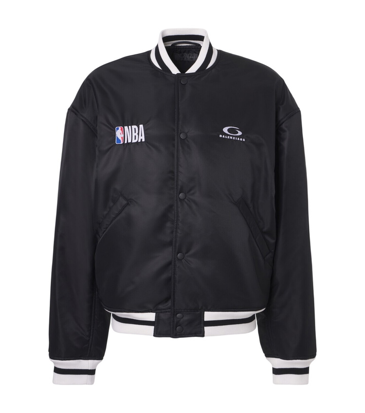 Photo: Balenciaga x NBA logo satin bomber jacket