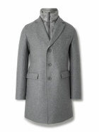 Herno - Convertible Padded Wool-Blend and Quilted Shell Coat - Gray