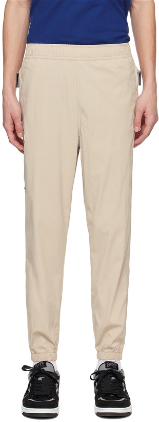 Photo: AAPE by A Bathing Ape Beige Patch Track Pants