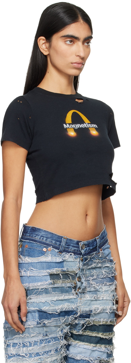 doublet Black Magnetic Tight Fit T-shirt