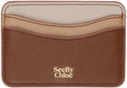 See by Chloé Tan & Beige Layers Card Holder