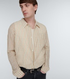 Our Legacy - Basque seersucker checked cotton shirt
