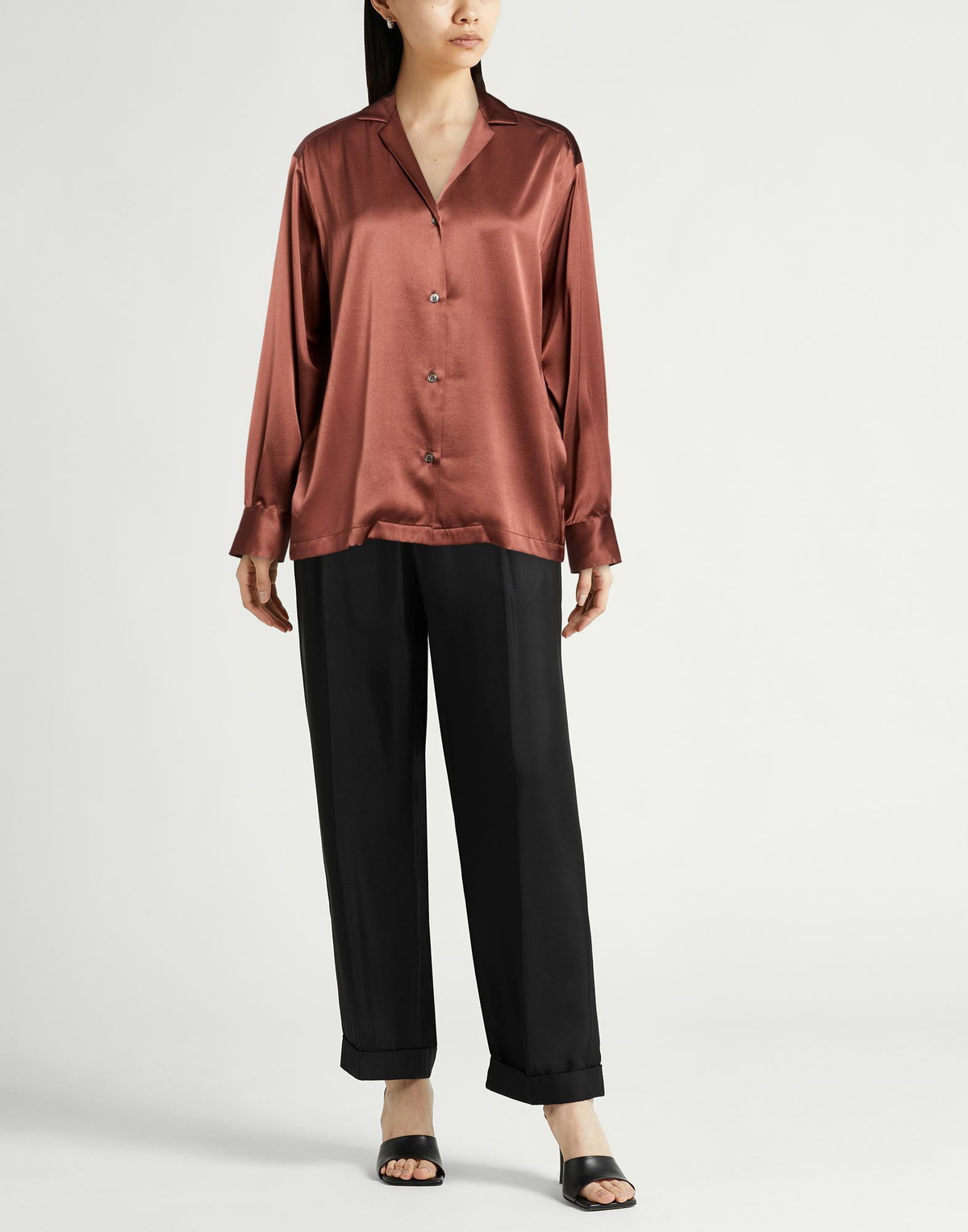 Roberto Collina Womens Shirt in Chocolate brown