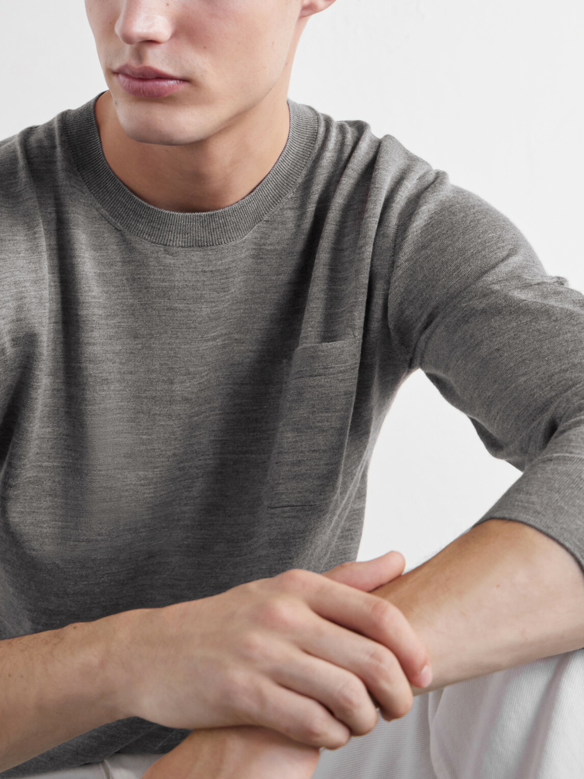 TOTEME - Merino Wool and Silk-Blend Sweater - Gray