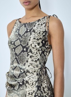 Acne Studios Satin Python Print Midi Dress