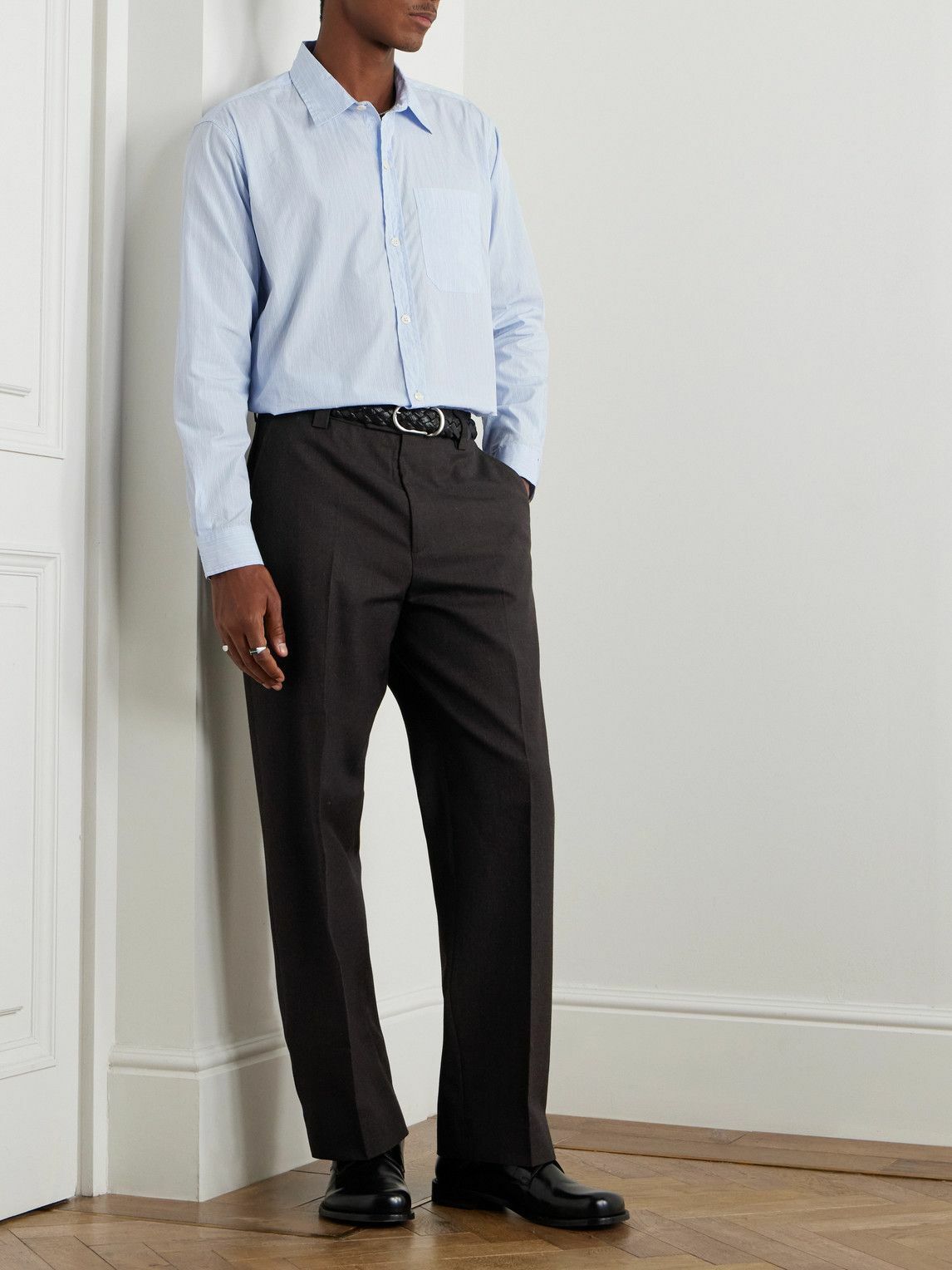 mfpen - Study Straight-Leg Wool and Cotton-Blend Twill Trousers - Brown