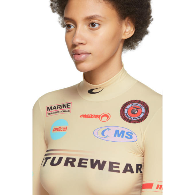 Marine Serre Tan Tight F1 Turtleneck Marine Serre