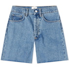 Anine Bing Women's Kat Denim Shorts in Blue