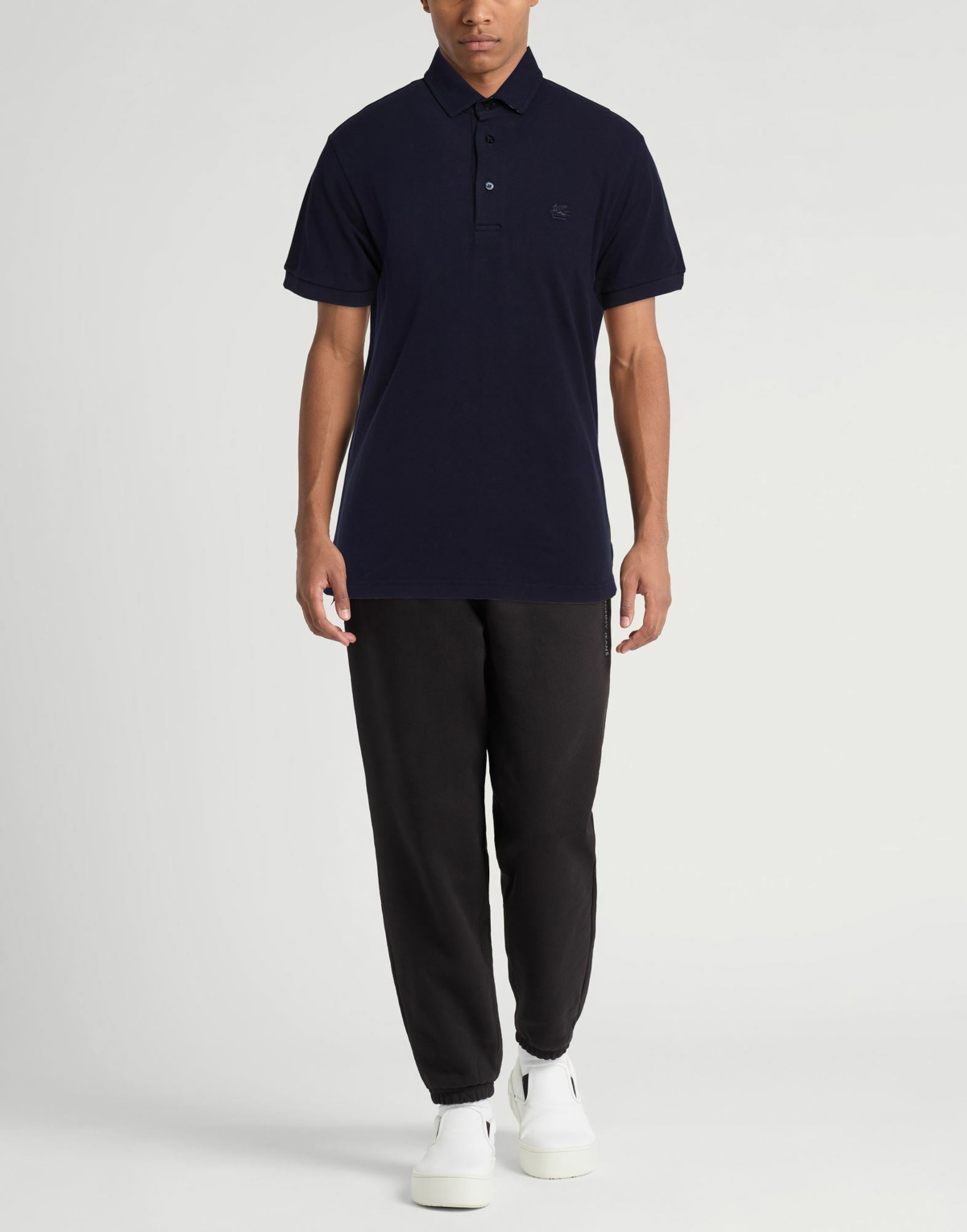 Etro Mens Polo shirt Midnight in Blue