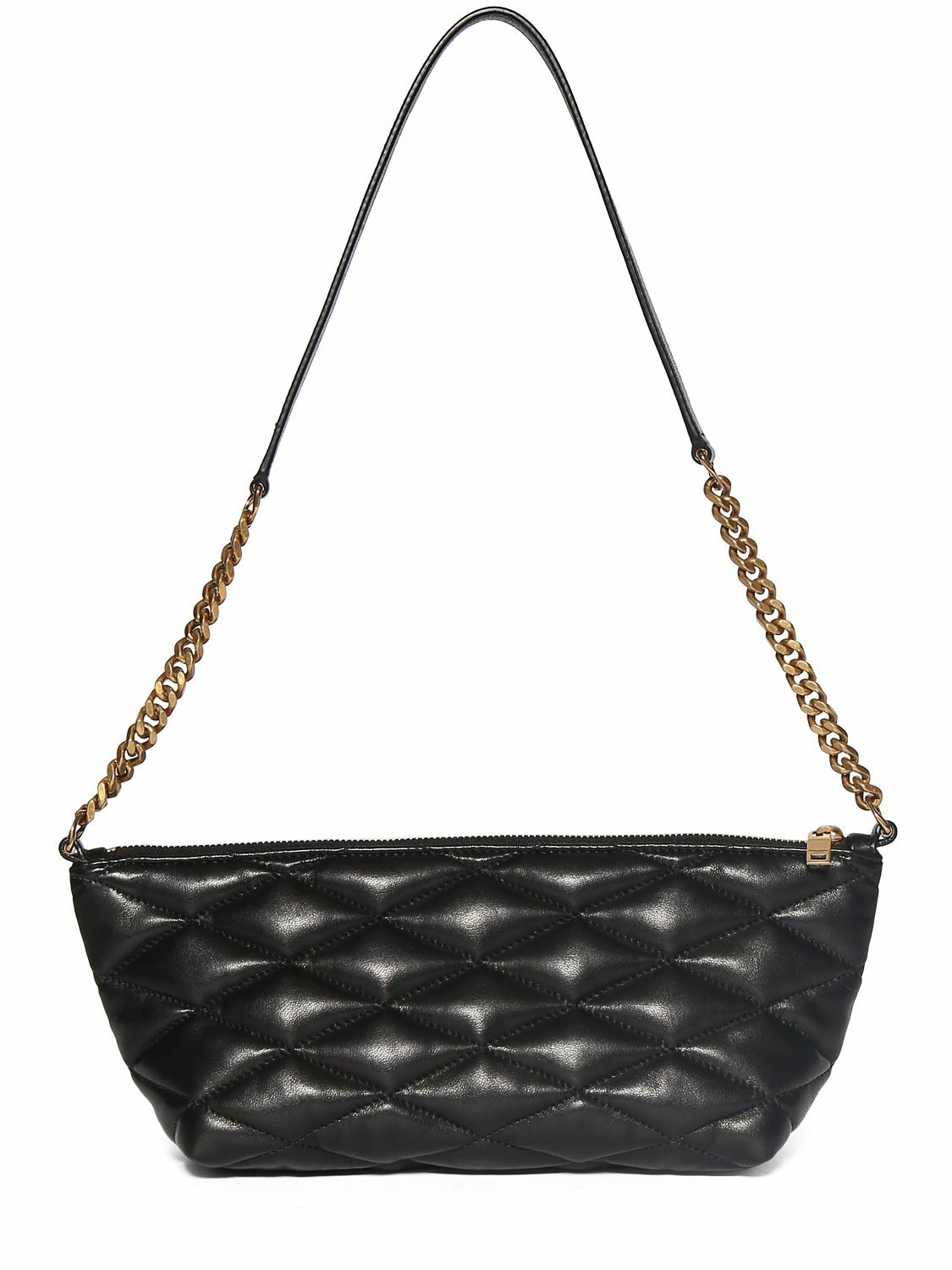 SAINT LAURENT - Zipped Leather Shoulder Bag Saint Laurent