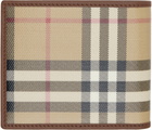 Burberry Beige Check Bifold Wallet